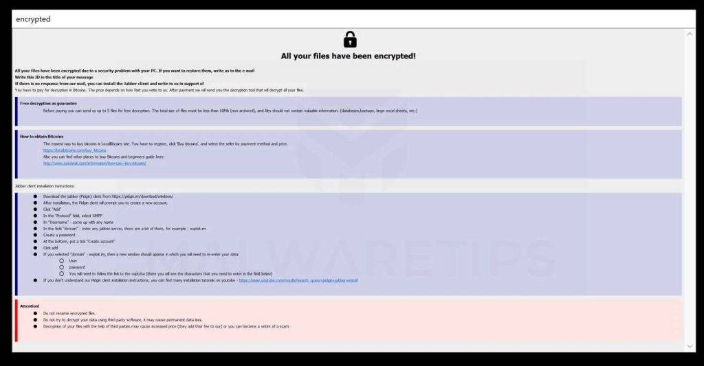 Ransomware - Przewodnik usuwania